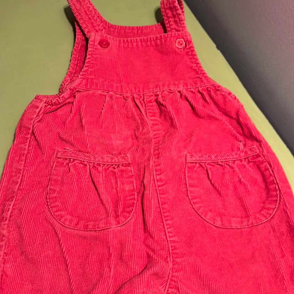 💜💜 Toddler Girl’s Size 2T Pink Cotton Corduroy Overalls  by Land’s End